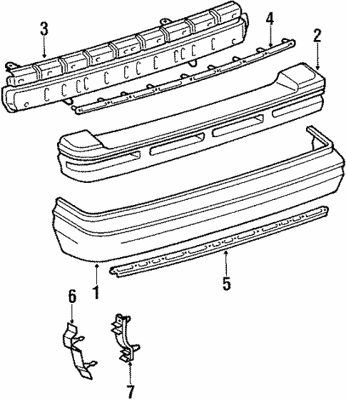 Bumper Assembly - Rear for 1990 Toyota Tercel #1