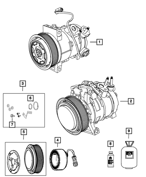 Air Conditioner Compressor and Mounting for 2011 Jeep Patriot #0