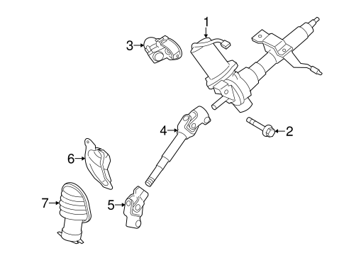 STEERING/STEERING COLUMN ASSEMBLY for 2016 Toyota Yaris #1