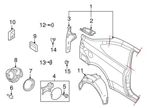 Focus QUARTER PANEL & COMPONENTS