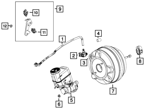 Power Brake Booster for 2016 Fiat 500X #1