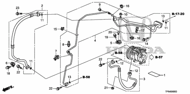 A/C Hoses - Pipes (V6) for 2011 Honda Accord Crosstour #0