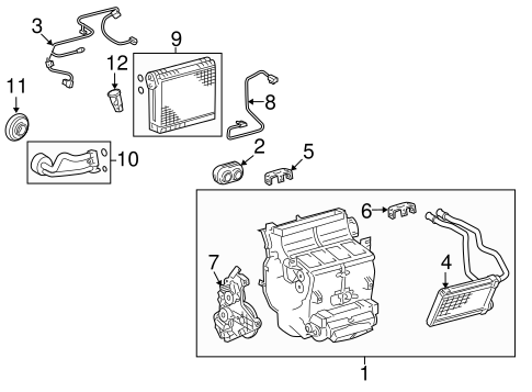 Evaporator & Heater Components for 2015 Toyota Tundra #0