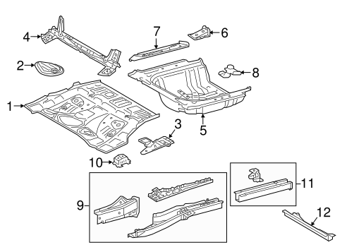 BODY/REAR FLOOR & RAILS for 2016 Toyota Camry #1