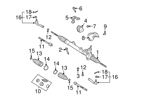 STEERING/STEERING GEAR & LINKAGE for 2003 Toyota Echo #3