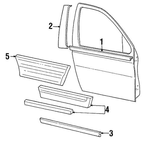 Windstar EXTERIOR TRIM - FRONT DOOR