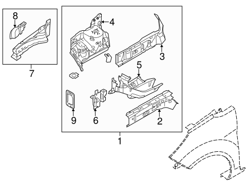 Fiesta STRUCTURAL COMPONENTS & RAILS