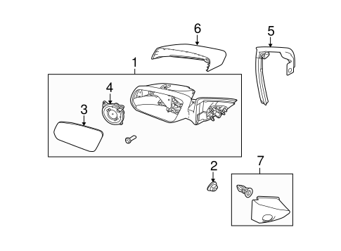 Body/Outside Mirrors for 2010 Ford Mustang #1