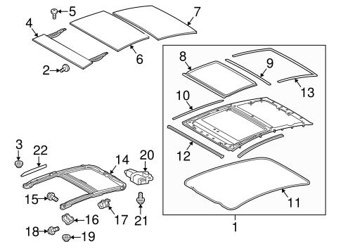BODY/SUNROOF for 2010 Toyota Prius #1