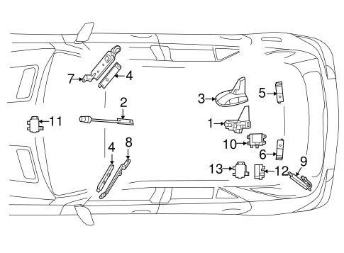 Antenna & Radio for 2014 Mercedes-Benz GL 550 #0