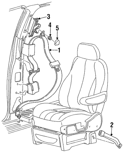 Windstar FRONT SEAT BELTS