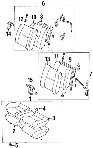BODY/REAR SEAT COMPONENTS for 1998 Toyota Celica #2