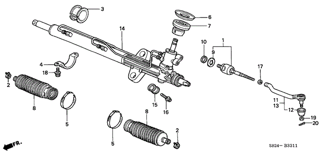 CHASSIS/P.S. GEAR BOX (2) for 2001 Honda ACCORD COUPE #1