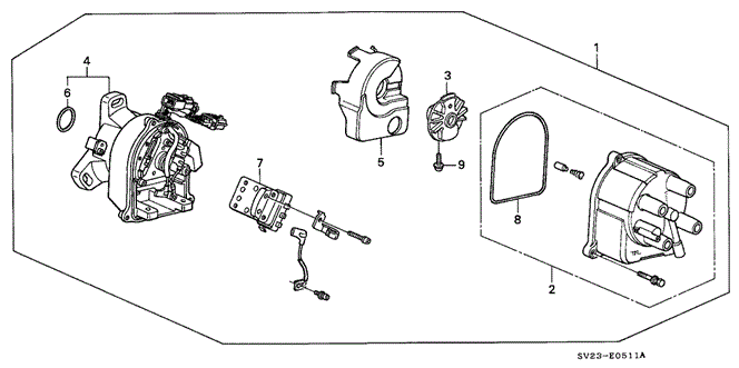 ENGINE/DISTRIBUTOR (TEC) for 1996 Honda ACCORD COUPE #1