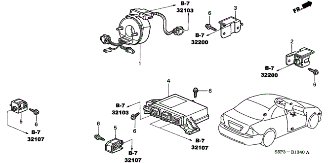 ELECTRICAL / EXHAUST / HEATER / FUEL/SRS UNIT for 2004 Honda CIVIC COUPE #1