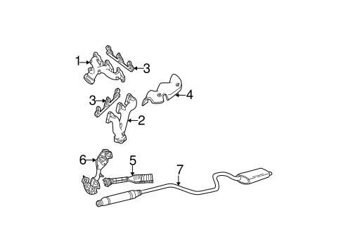 Exhaust System/Exhaust Components for 2001 Ford Taurus #1
