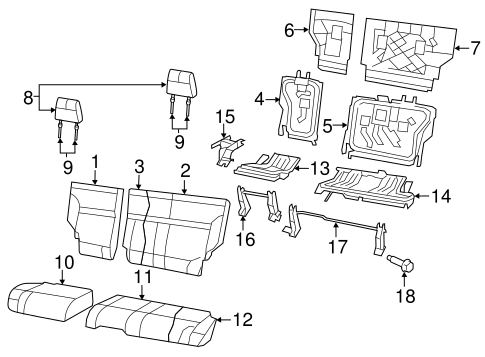 Liberty REAR SEAT COMPONENTS 3