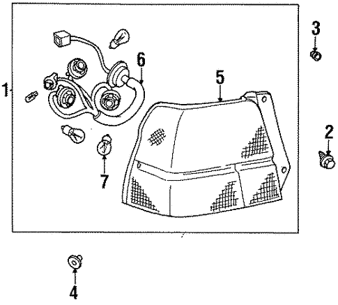 Tail Lamps for 1997 Toyota Tercel #0