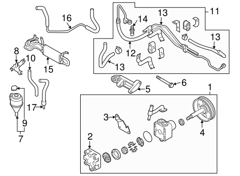 Pump & Hoses for 2007 Infiniti FX35 #1