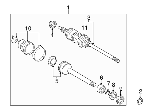 FRONT SUSPENSION/DRIVE AXLES for 1998 Toyota Camry #1