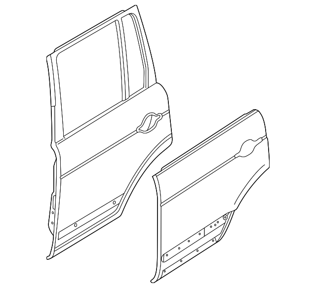LR018599 Деталь DOOR SHELL, LEFT