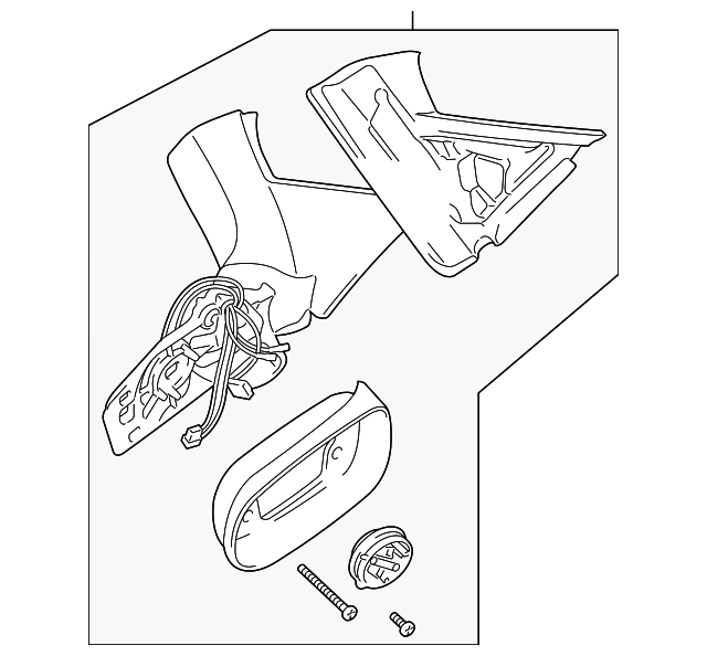 12833409 Деталь MIRROR HOUSING, LEFT