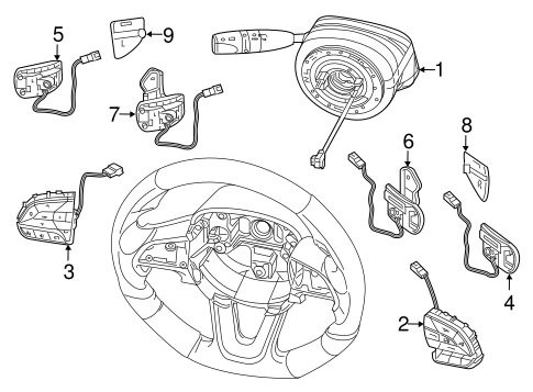 Steering/Shroud, Switches & Levers for 2017 Dodge Challenger #1