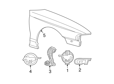 Mustang EXTERIOR TRIM - FENDER