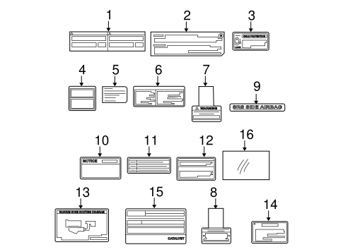 BODY/LABELS for 2005 Toyota Corolla #1