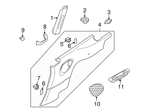 911 INTERIOR TRIM - QUARTER PANELS