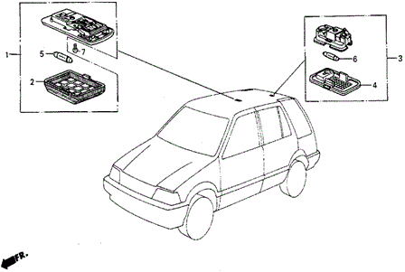 ELECTRICAL / EXHAUST / HEATER / FUEL/INTERIOR LIGHT for 1987 Honda CIVIC 5-DOOR #1