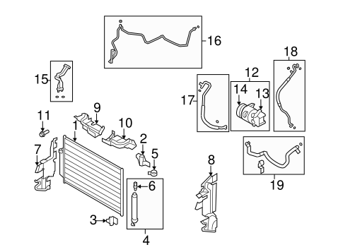 HVAC/Condenser, Compressor & Lines for 2014 Nissan Murano #1