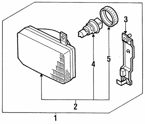 Headlamp Components for 1995 Nissan Pathfinder #0