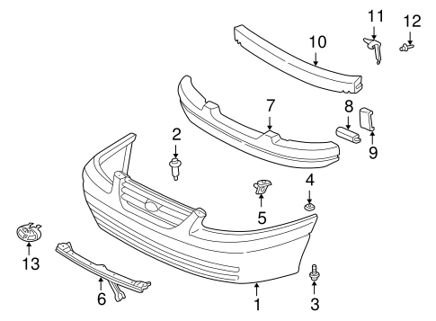 BODY/BUMPER & COMPONENTS - FRONT for 1998 Toyota Camry #1