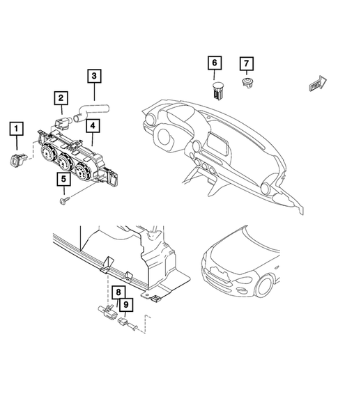 Air Conditioner and Heater Controls for 2019 Fiat 124 Spider #0