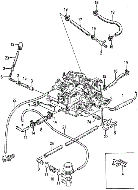 ENGINE/FUEL TUBING (4) for 1981 Honda ACCORD HATCHBACK #1