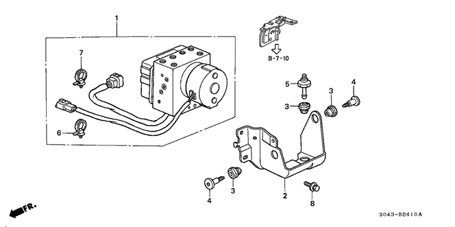 CHASSIS/ABS MODULATOR for 1996 Honda CIVIC SEDAN #1