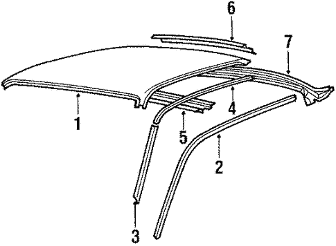 Roof & Back Glass for 1992 BMW 735i #0