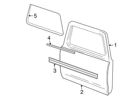 Body/Door & Components for 2000 Ford Explorer #1