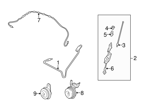 ELECTRICAL/HORN for 1999 Toyota Corolla #1