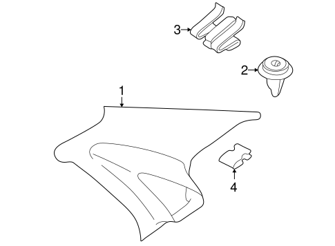S80 INTERIOR TRIM - QUARTER PANELS