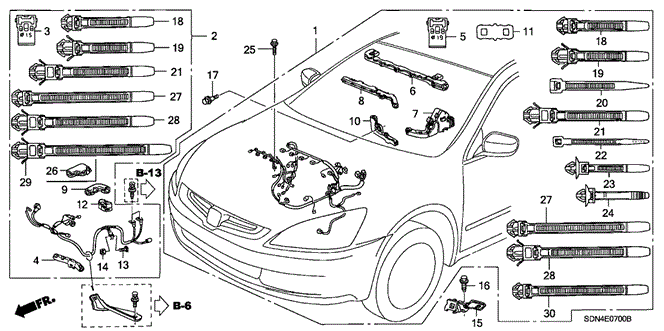 ENGINE/ENGINE WIRE HARNESS (L4) for 2006 Honda ACCORD COUPE #1