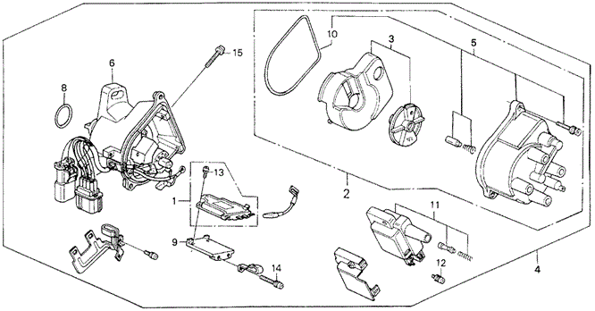 Engine/Distributor (TEC) (1) for 1991 Honda ACCORD 5-DOOR #1