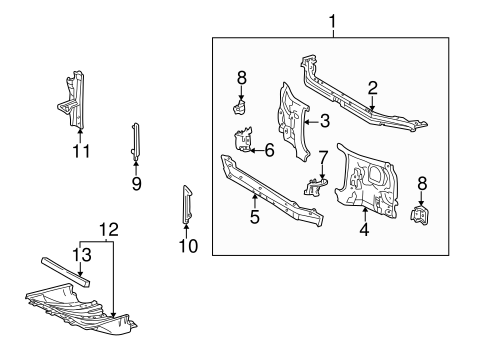 BODY/RADIATOR SUPPORT for 2005 Toyota Sequoia #1
