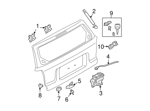 Body/Liftgate for 2002 Ford Escape #1
