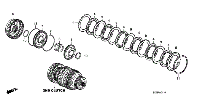 Transmission - Automatic/AT Clutch (Second) (L4) for 2007 Honda ACCORD COUPE #1
