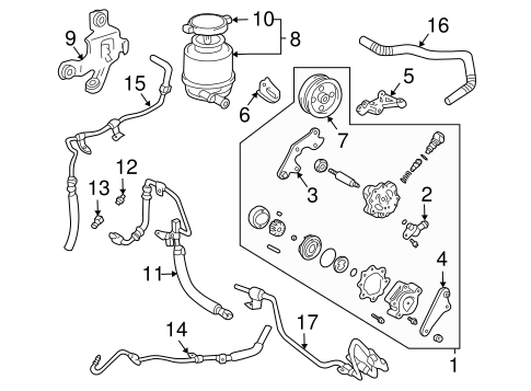 STEERING/PUMP & HOSES for 2008 Toyota Solara #1