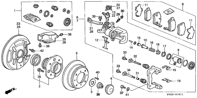 CHASSIS/REAR BRAKE (DISK) (2) (AKEBONO) for 1997 Honda ACCORD COUPE #1