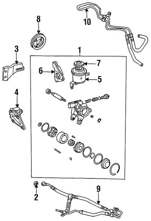 STEERING/PUMP & HOSES for 1996 Toyota Celica #1