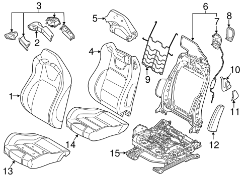 Mustang FRONT SEAT COMPONENTS 2
